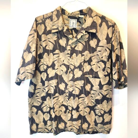 Roundtree & Yorke Other - Vintage Roundtree & Yorke Men's Tropical Shirt Hawaiian Leafy Button Shirt XL
